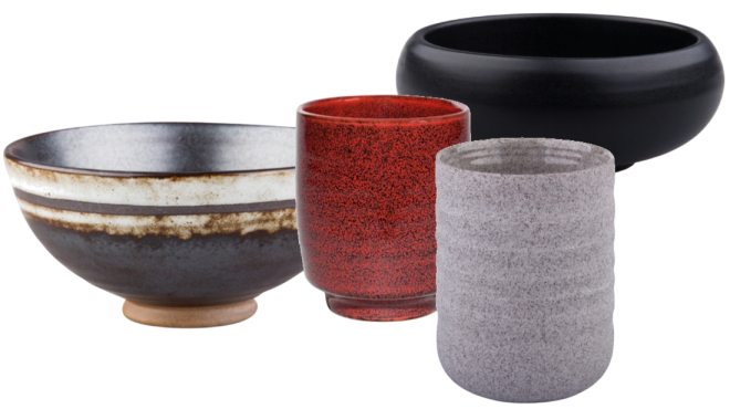 Teeschalen und -becher