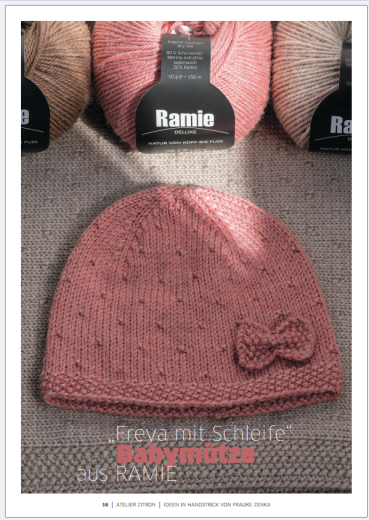 Anleitung Babymütze Freya mit Schleife