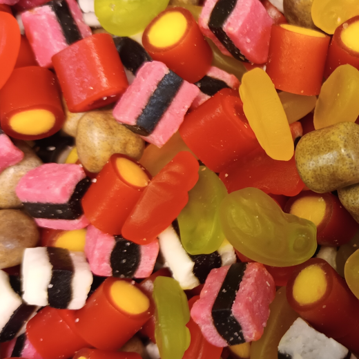 Toms Hitmix bunt Mix aus Fruchtgummi, Konfekt und Lakritz