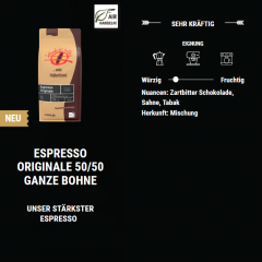 Espresso Originale 50/50 Espressoblend - unser stärkster Espresso