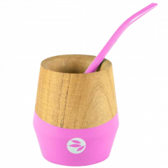 Kalebasse mit passender Bombilla pink